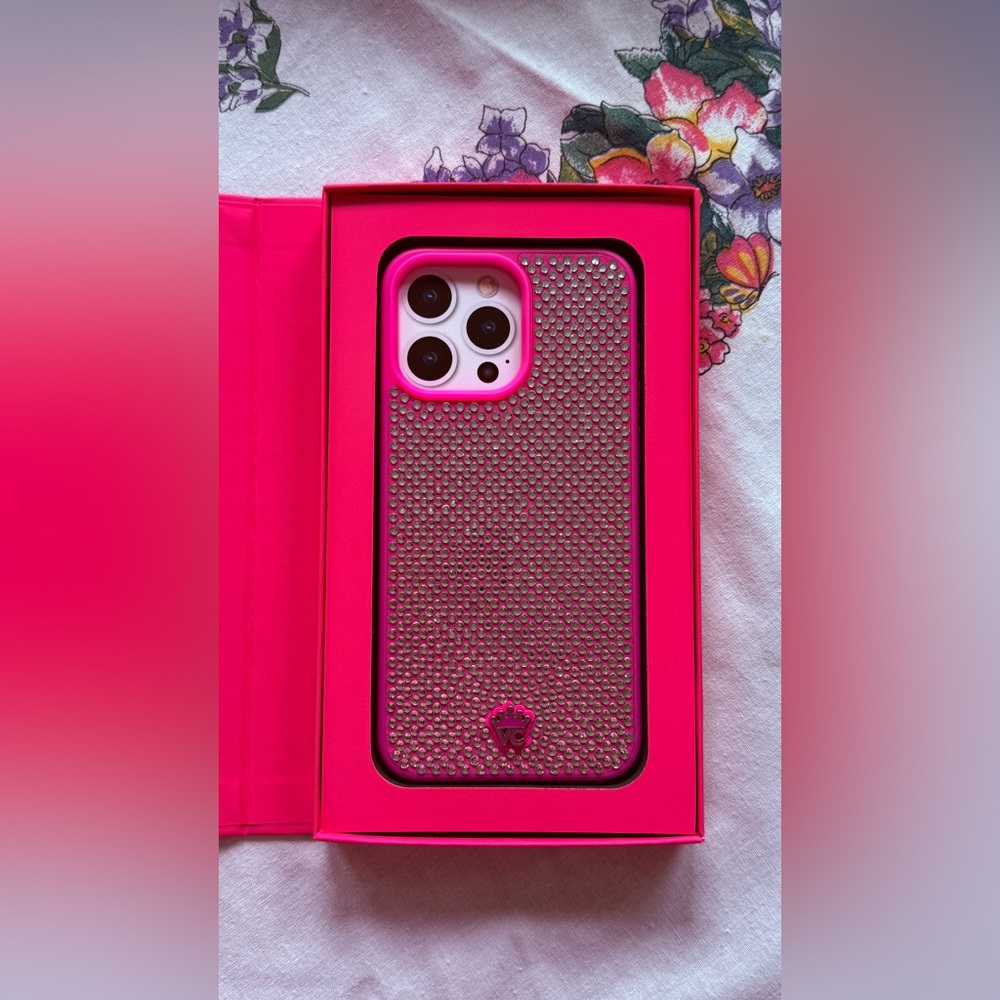 Velvet Caviar Hot Pink Caviar Crystals iPhone Case